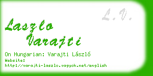 laszlo varajti business card