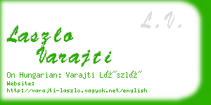 laszlo varajti business card